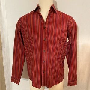 HUGO BOSS Men’s Striped Button Down Shirt Sz L